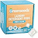 Laundry Detergent Pods Free & Clear, Unscented, 64 Count, Eco Friendly, Biodegradable, HE Compatible, Powerful Stain & Odor Removal