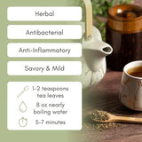 Organic Thyme Loose Leaf Tea - 2oz Bag (Approx. 30 Servings) | Full Leaf Tea Co.