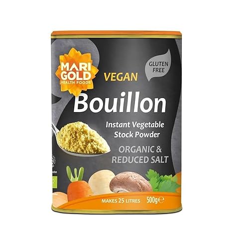 Marigold Swiss Vegetable Vegan Bouillon Powder Reduced Salt (500g) Purple - Pack of 2