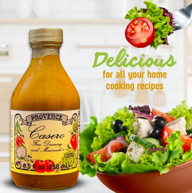 PROVENCE CASERO FINE DRESSING AND MARINADE 8.5 Fl Oz, KOSHER, VINAIGRETTE, GOURMET