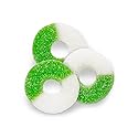 Grandys Candys Green Apple Gummi Rings- Soft, Chewy, Sugar Dusted- Bulk Candy (2 Pound)