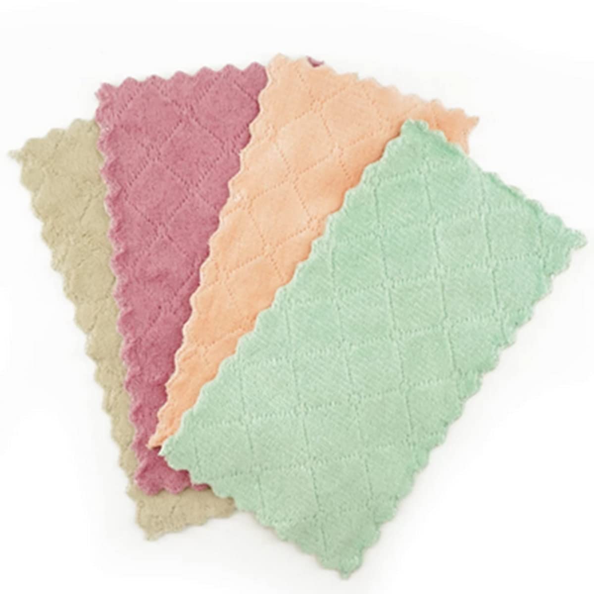 Nobu 12PCS Super Absorbent Microfiber Kitchen Dish Cloth High-efficiency Tableware Household Cleaning Towel Kitchen Tools Gadgets