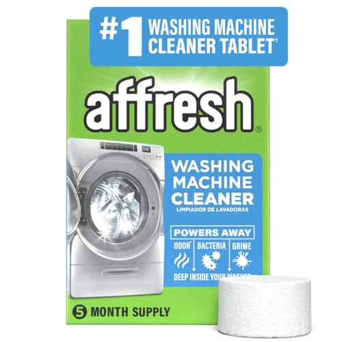 Affresh Washing Machine Cleaner, Helps Power Away Odor Causing Bacteria & Grime Deep Inside Pump, Valve & Hoses, 5 Time Release Tablets, 5 Month