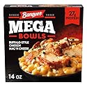 Banquet Mega Bowls Buffalo-Style Chicken Mac 'N Cheese, Convenient Microwave Meal for One, Frozen Meal, 14 OZ