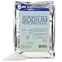 Supply Masters Sodium Percarbonate Powder 5 lbs - Non-Chlorine Oxygen Bleach Alternative & Stain Remover - Multi-Purpose Cleaner for Laundry, Carpets