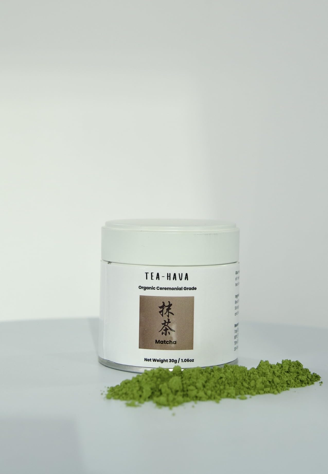 TEA-HAVA: CERTIFIED JAPANESE ORGANIC Matcha Superior Ceremonial Blend - Authentic Japanese First Harvest Ceremonial Grade AA (100% Organic) Matcha