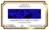 Amaretto Cappuccino Colombian Coffee (Single Serve K-Cup Pods) (Gourmet, Naturally Flavored, Whole Coffee Beans) (12 pods, ZIN: 571115) - 2 Pack