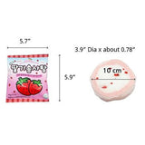 Sugarolly Strawberry Cotton Candy, Individually Wrapped freeze-dried strawberry pieces inside, Korean Cotton Candy, Party Flavors Supplies Birthday
