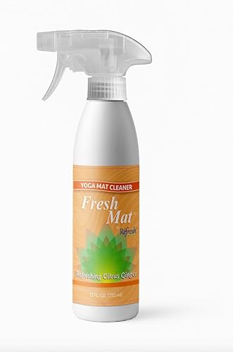 Fresh Mat Yoga Mat Cleaner Spray - Natural Deodorizing Cleaner for Yoga Mats & Fitness Equipment - No-Rinse, Residue-Free Formula with Witch Hazel
