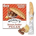 Nonni's Brown Butter Pecan Biscotti, Nutty Pecan Cookie with Rich Browned Butter Flavor, 8 Individually Wrapped Bakery Snacks, 5.52 oz