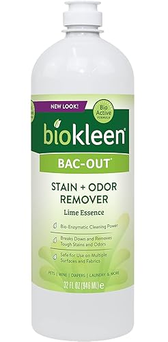 Biokleen Bac-Out Stain+Odor Remover, Destroys Stains & Odors Safely, for Pet Urine, Laundry, Diapers, Wine, Carpets, & More, Eco-Friendly, Non-Toxic