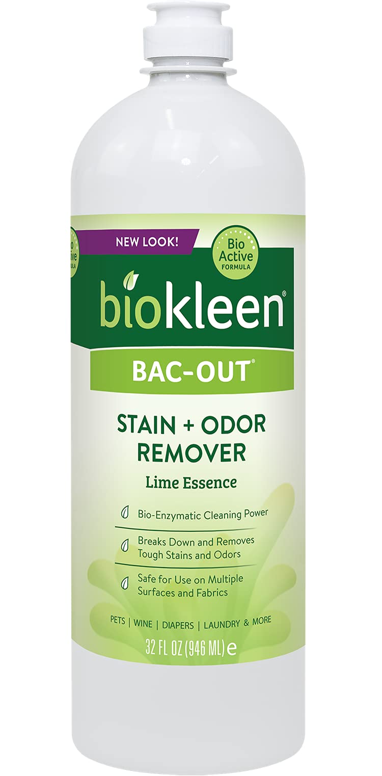 Biokleen Bac-Out Stain+Odor Remover, Destroys Stains & Odors Safely, for Pet Urine, Laundry, Diapers, Wine, Carpets, & More, Eco-Friendly, Non-Toxic