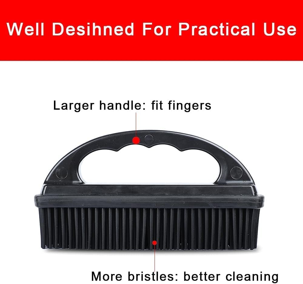 Godiyyer Rubber Pet Cat Dog Hair Removal Brush Lint & Hair Remover Brush,Silicone Lint and Debris Remover for Cleaning, Grooming and Fur Removal