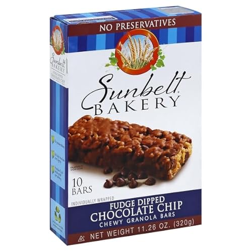 Sunbelt, Granola Bars, Chewy, Fudge Dipped Chocolate Chip, 10.56 Ounce