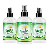 Flushie Pre-Toilet Spray 8-Ounce Bottle, Bathroom Deodorizer Perfect for Travel 8oz 1 Pack (Unscented, 3 Pack)