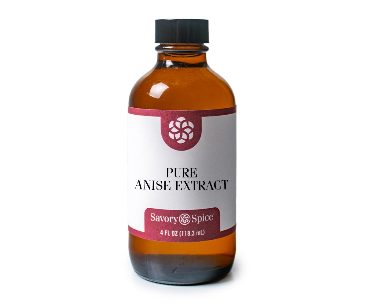 Savory Spice Pure Anise Extract (4 fl oz) - Anise-Flavored Extract for Baking, Cooking, Desserts & Drinks