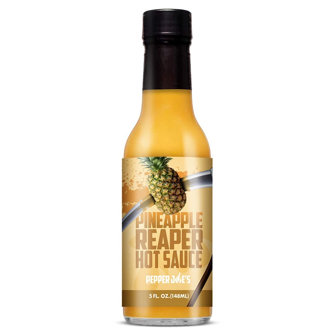 Pepper Joe’s Pineapple Reaper Hot Sauce - Premium Carolina Reaper Sauce - Made with World’s Hottest Chili Pepper and Ripe Pineapple - 5 Ounces