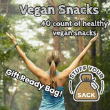 Vegan Snacks Variety Pack - 40 Count Plant-Based Snack Box for Adults and Kids - Dairy-Free, Meat-Free Assortment of Chips, Fruit Snacks, and Treats