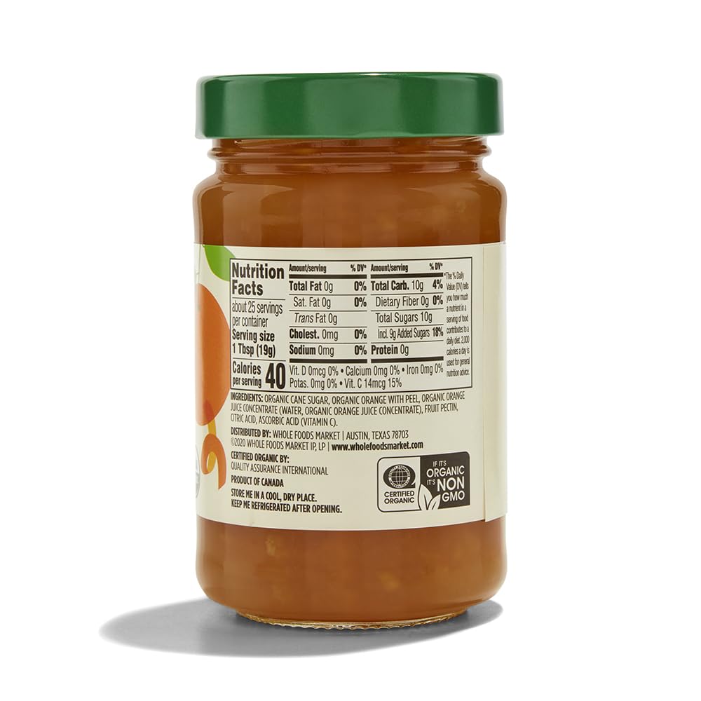 365 by Whole Foods Market, Organic Orange Marmalade Fruit Spread, 17 Ounce
