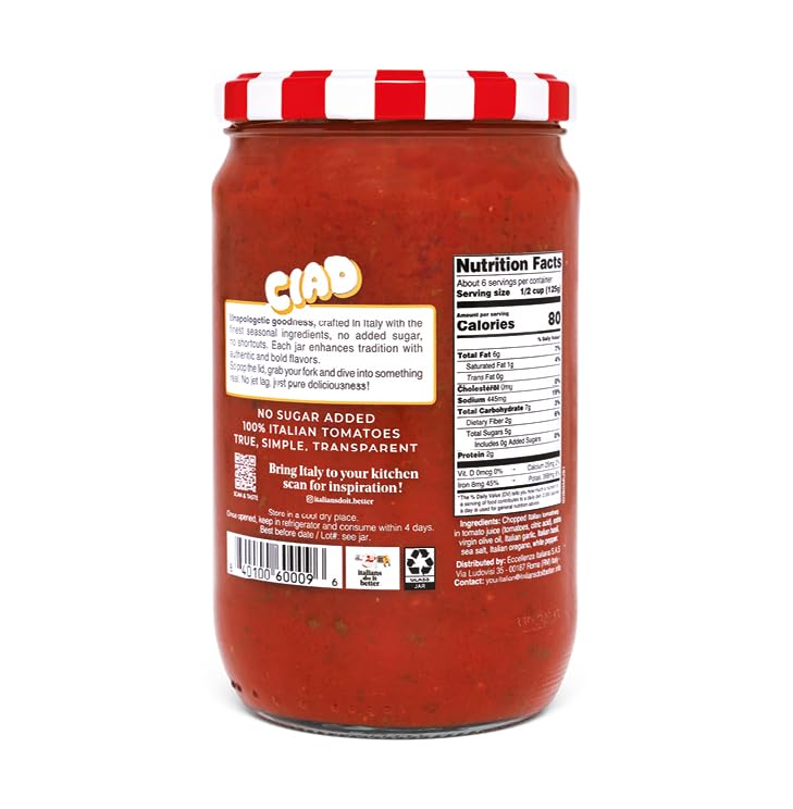 Italians Do It Better Garlic'issimo Garlic Marinara Pasta Sauce - Authentic Italian Tomatoes with Basil, Garlic, Oregano & White Pepper - No Sugar
