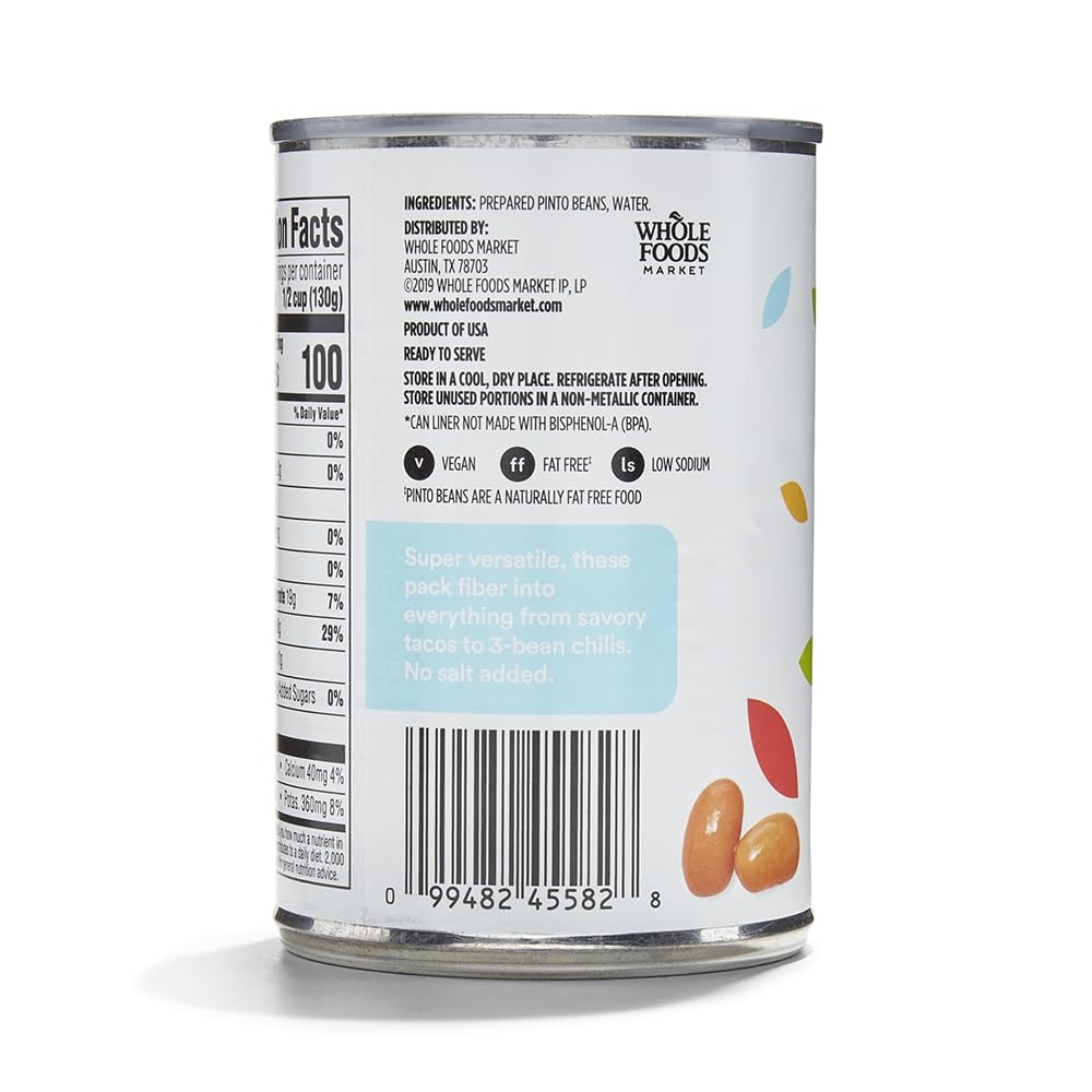 365 by Whole Foods Market, Pinto Beans, No Salt Added, 15.5 oz