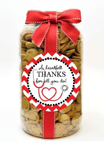 Nam's Bits Chocolate Chip Cookies - Nurse Medical Thanks Gallon Jar - NHT