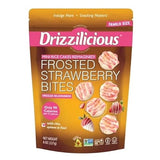 Drizzilicious Frosted Strawberry Bites, Mini Rice Cakes, with Chia Quinoa & Flax, 90 Calories, Family Size, 8 oz 1 Bag