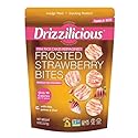 Drizzilicious Frosted Strawberry Bites, Mini Rice Cakes, with Chia Quinoa & Flax, 90 Calories, Family Size, 8 oz 1 Bag