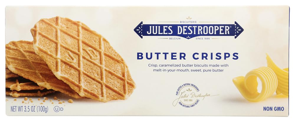 Jules Destrooper Butter Crisps. 3.5 Oz. [Pack of 4] by Jules Destrooper