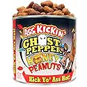 KICKIN’ Ghost Pepper Spicy Hot Peanuts - 12oz - Ultimate Spicy Gourmet Gift Peanuts - Try if you dare!