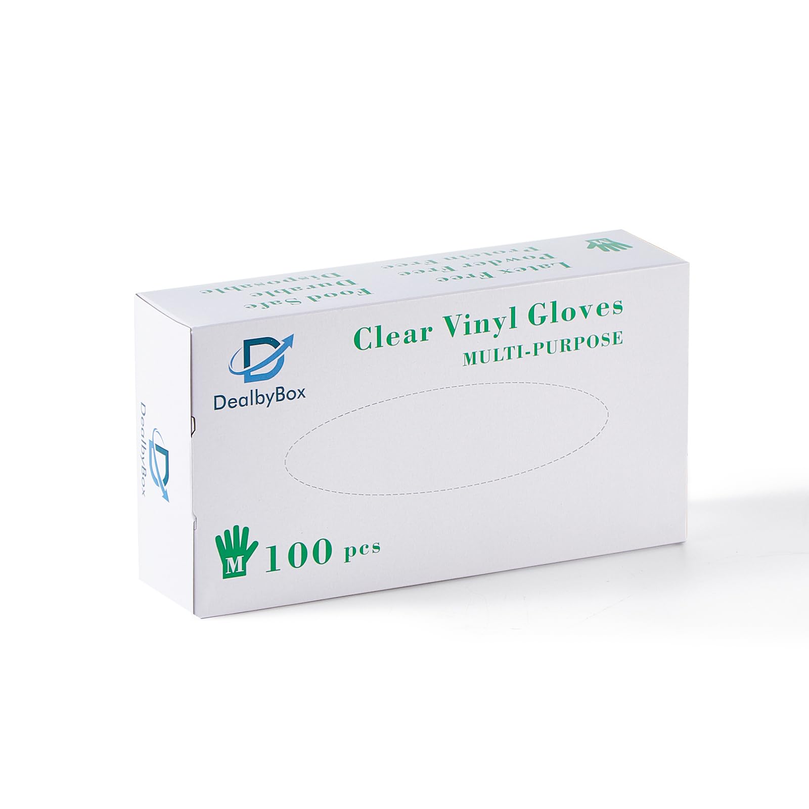 DealbyBox Medium Clear Vinyl Gloves (1000 Count) | Latex-Free & Powder-Free Disposable Gloves | Food Safe PVC Gloves for Cooking, Cleaning & Food