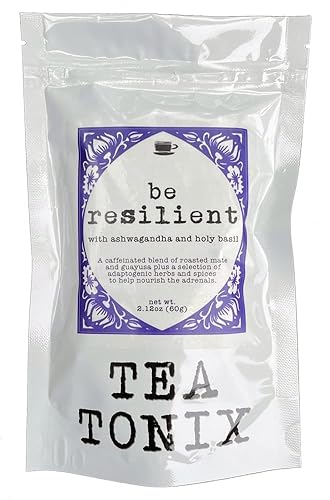 BE RESILIENT Tea with Ashwagandha, Holy Basil, and Eleuthero 60g (2.12oz) - Herbs to Help Recover from Stresses while Nourishing the Adrenals