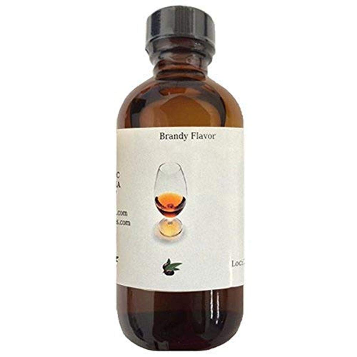 OliveNation Brandy Flavoring Extract, TTB-Approved for Brewing, Beverages, Baked Goods, Sauces, Fillings, Non-GMO, Gluten Free, Vegan - 4 ounces