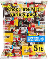 Chocolate Assorted Bulk Candy Variety Pack 5lb - Mini Chocolate Bars, Milk & Dark Chocolate Mix - Individually Wrapped Bulk Candy for Office Snacks