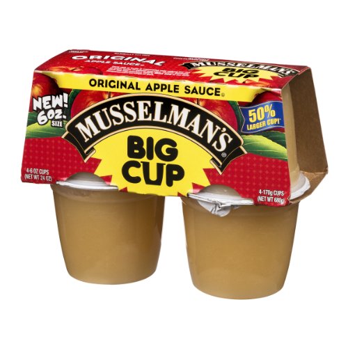 Musselman's Apple Sauce Big Cup Original - 4 CT