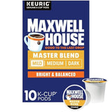 Maxwell House Master Blend Mild Roast K-Cup Coffee Pods, 10 CT (Pack of 1)