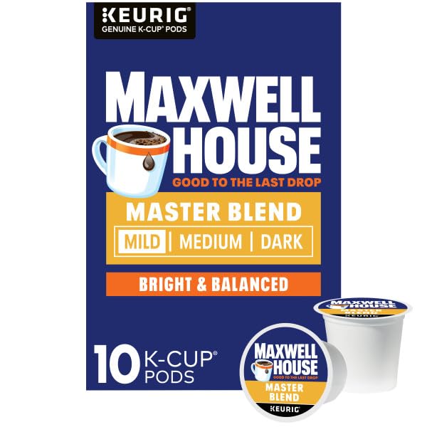 Maxwell House Master Blend Mild Roast K-Cup Coffee Pods, 10 CT (Pack of 1)