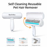 BuyDelux Pet Hair Remover Roller, Reusable Self-Cleaning Lint Roller for Dog & Cat Hair, Fur Removal for Furniture Couch Carpet Car Clothes & Bedding