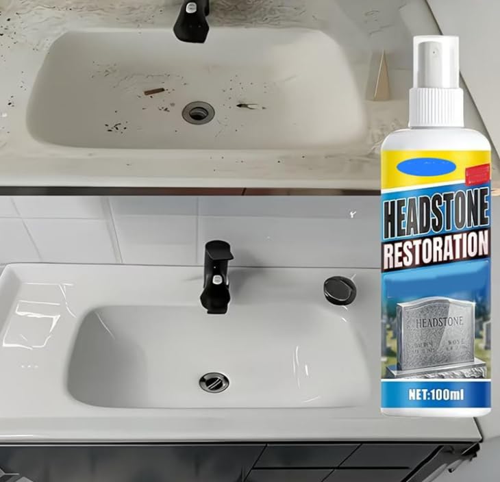 Pishengfa Headstone Restoration and Cleaning Spray,Tombstone Monument Cleaner for Granite Marble Cemetery Memorials, Stone Cleaner Gravestone Cleaning