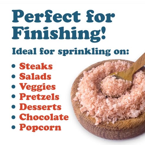 Food to Live Himalayan Pink Salt Flakes, 4 oz - Gourmet Flaky Salt Crystals, Pure, No Additives. Perfect to Use as a Finishing Salt. Vegan, Kosher