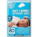 Baby Laundry Detergent Sheets for Infant, Toddler and Newborns, 80 Loads, Unscented - Gentle for Sensitive Skin - Washing Detergent for Baby Clothes