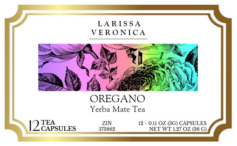 Oregano Yerba Mate Tea (Single Serve K-Cup Pods) (12 pods, ZIN: 573862) - 3 Pack