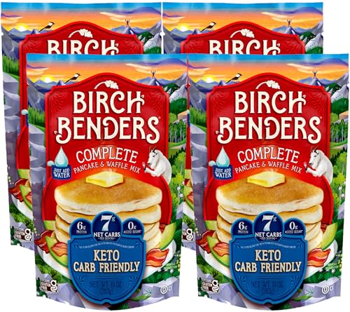 Birch Benders Keto Pancake and Waffle Mix, 10 oz. (Pack of 4)