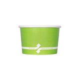 Karat [4oz - 1000 ct] Green Paper Food Container for Hot or Cold Food, Ice Cream, Noddles and Salad, 2.99" Rim (C-KDP4 Green)