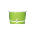 Karat [4oz - 1000 ct] Green Paper Food Container for Hot or Cold Food, Ice Cream, Noddles and Salad, 2.99" Rim (C-KDP4 Green)