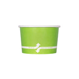 Karat [4oz - 1000 ct] Green Paper Food Container for Hot or Cold Food, Ice Cream, Noddles and Salad, 2.99" Rim (C-KDP4 Green)