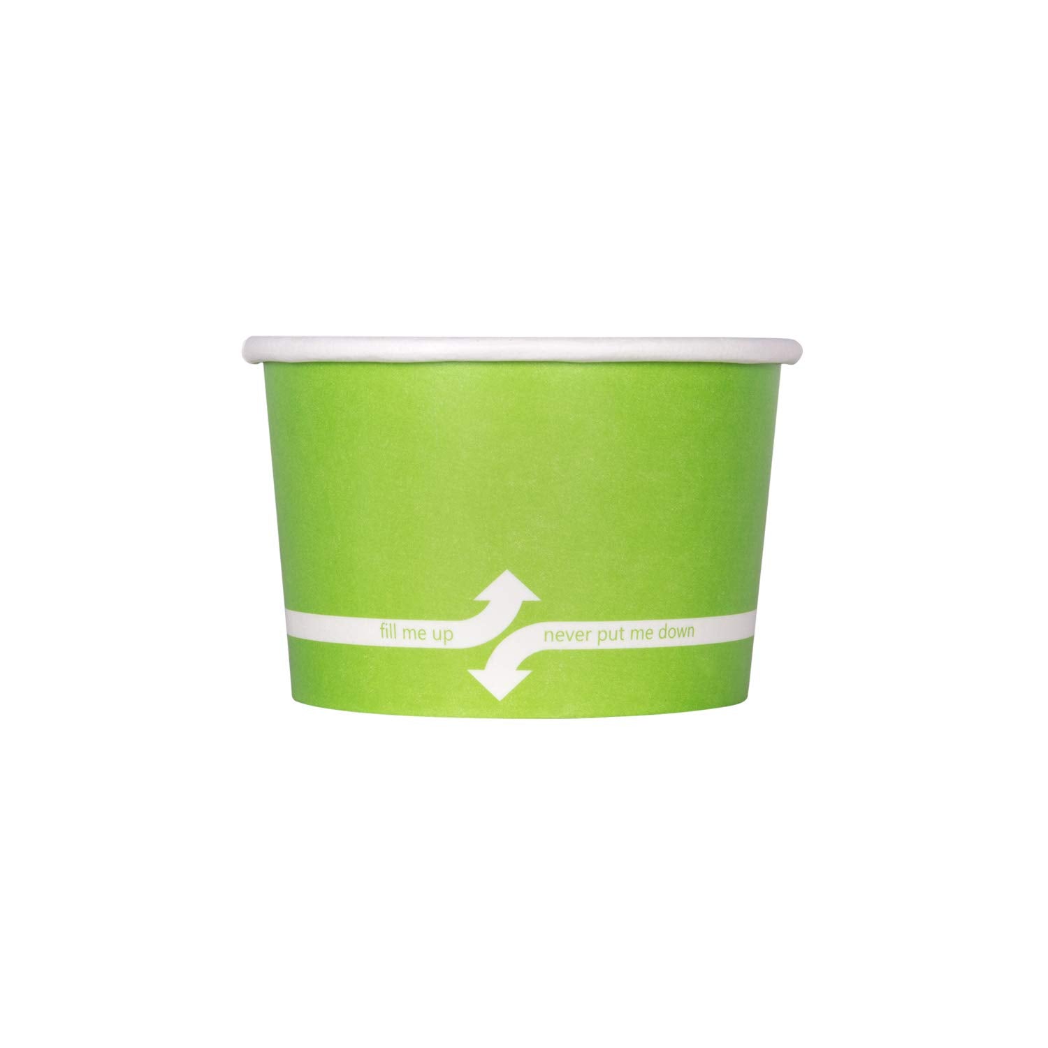 Karat [4oz - 1000 ct] Green Paper Food Container for Hot or Cold Food, Ice Cream, Noddles and Salad, 2.99" Rim (C-KDP4 Green)
