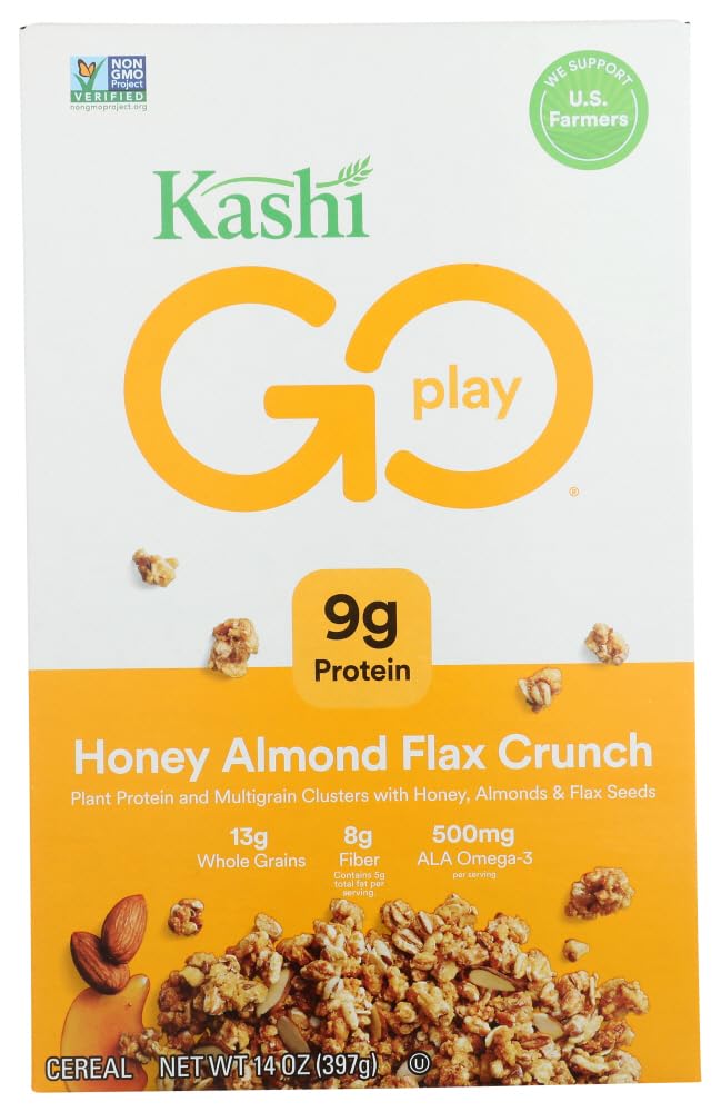 Kashi - Go Lean Crunch Cereal, Honey Almond Flax, 14 oz. (Pack of 3 )3