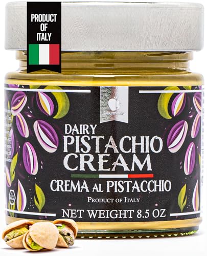 Gourmanity Dairy Pistachio Cream Spread, Perfect for Dubai Chocolate Bar, Luxury Pistachio Butter Cream For Sweet And Savory Dishes, Ideal for Italian