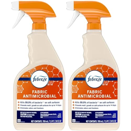 Febreze Fabric Odor-Fighting Sanitizing Fabric Spray for All Fabrics in Hotels, Restaurants and Businesses, Fresh Clean Scent, 24 Fl oz, (Pack of 2)